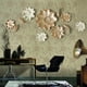 thumbnail image 2 of Adorno de pared de resina 3D con forma de hoja de loto, escultura de pared para sala de estar o dormitorio. Hoja de loto beige L, 2 of 8