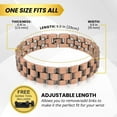 thumbnail image 3 of MagnetRX® Pure Copper Magnetic Bracelet - Magnetic Copper Bracelets for Men - Adjustable Length with Sizing Tool (Leo Style), 3 of 9