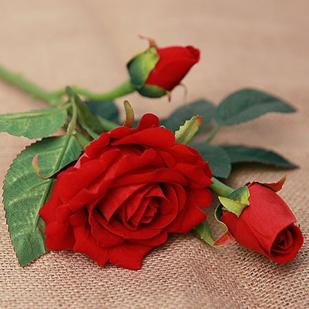 - Rose Silk Cloth Artificial Flowers Simulation Real-look Wedding Home Decor