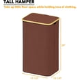thumbnail image 4 of SpaceAid 110L Laundry Hamper with Lid, Large Tall Clothes Basket Bin, Brown, 4 of 6