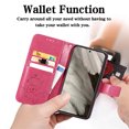 thumbnail image 3 of for Google Pixel 8a Wallet Case, [Flower Embossed] Premium PU Leather Flip Protective Case Cover with Card Holder and Stand with Wrist Strap for Google Pixel 8a, Rose, 3 of 6