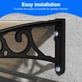 thumbnail image 6 of Door Awnings Exterior, Awning for Front Door Canopy Outdoor Awning, Rain Shelter for Back Door, Porch, Window Door Awning-Brown, 6 of 11