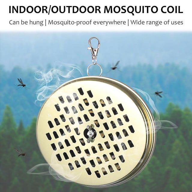 Soporte de bobina para mosquitos, caja repelente de mosquitos portátil con incienso para exteriores, cubierta, Patio, Camping, senderismo y pesca
