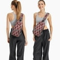 thumbnail image 6 of Vintage Checkered Sling Backpack - Retro Plaid Shoulder Bag with Spacious Compartments & Adjustable Strap - Lightweight Daypack for Hiking, Biking, Traveling, 6 of 6
