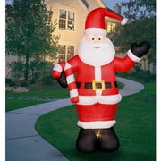 Santa Holding Candy Cane Airblown
