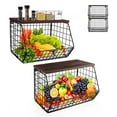 thumbnail image 3 of Advancent Frutero de 2 niveles para encimera de cocina, organizador de aperitivos de frutas favoritas, duradero, 2 piezas Cocina y Comedor, 3 of 6