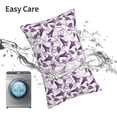 thumbnail image 6 of Honeii Violets Flowers Print Pillow Cases,Plush Throw Pillow Covers,Decorative Pillowcase for Sofa, Couch, Living Room-14"x20", 6 of 6