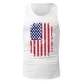 thumbnail image 5 of adviicd Mens Tank Men's Patriotic American Flag Stars All Over Tank Top Shirt White XL, 5 of 5