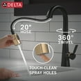 thumbnail image 6 of Delta 9991-Pr-Dst Monrovia 1.8 GPM Single Hole Pull Down Bar/Prep Faucet - Lumicoat Arctic, 6 of 7