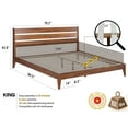 thumbnail image 2 of Acacia Emery Solid Wood Bed Frame with Headboard, Signature Headboard Wood Bed, King - Walnut, 2 of 8