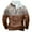 Coffee, variant on Nfhtoj Men's Western Jacket Cowboy Print Pullover 1/4 Zip Stand Collar Long Sleeve Country Sweatshirts for Men Western Hoodies for Men