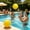Yellow, variant on PONPRNGY 1Pc Small Bouncy Balls, 6 Inch Sensory Balls Spiky Massage Stress Ball, Indoor Outdoor Adult Sports Toys Fun Beach Party Favors