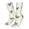 thumbnail image 5 of Cauagu Christmas Pug Dog Pattern Fun Novelty Crew Socks,Casual Athletic Socks Neutral Socks Cozy Crew Socks Christmas Gift, 5 of 7