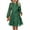 1# Green, variant on Women Dresses Fall Loose Fitting Casual Dress Henley Neck Button Down Black Sundress Fashion Chic Party Dress