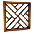 thumbnail image 3 of Wayborn Furniture 4819 24'' H x 24'' W x 1'' D Happy Wall Mounted Mirror Brown, 3 of 3