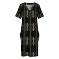 thumbnail image 4 of Diseño en vestido negro holgado con bolsillos para mujer Ropa para mujer, 4 of 7