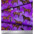 thumbnail image 3 of Soimoi Velvet Fabric Men & Horse Animal Decor Fabric Printed Yard 58 Inch Wide, 3 of 3