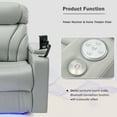 thumbnail image 5 of Harper & Bright Designs Electric Power Motion Recliner Chair with USB Charging & Bluetooth Speaker, Recliner w/ Hidden Storage, Cup Holders, Home Theater Living Room Chair, Light gray, 5 of 19