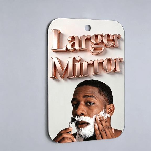 XIBUFE Thicken Shower Mirror Fogless for Shaving, (Lager 10X8 In)Fogless Mirror for Shower, Shower Mirrors Fogless, Small Wall Mirrors for Camping, Travel Shaving Mirrior for Shower
