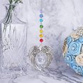 thumbnail image 3 of Atrapasueños con alas de ángel, colgante de arcoíris para decoración del hogar y la oficina, bola de cristal que adorna espacios interiores, artesanía para salas de meditación y yoga, 3 of 5