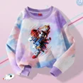 thumbnail image 5 of Sudadera con capucha y teñido anudado de Sonics para niños y niñas, con estampado de dibujos animados, unisex, estilo primavera y otoño, 5 of 5
