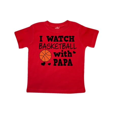 

Inktastic I Watch Basketball with Papa Gift Toddler Boy Girl T-Shirt