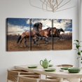 thumbnail image 3 of Hieng 3Pieces Animal Canvas Wall Art Decor Set Modern Giclee Artwork Painting Abstract Colorful Horses Wall Art for Living Room Home Decoration Unframed, 3 of 6