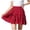 Red, variant on Khunlpohl Girl's Cotton Skirts Elastic Waisted Pleated Ruffled Hem Summer Casual Comfortable Vacation Skirt