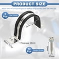 thumbnail image 2 of Uxcell 8Pcs Pipe Clamps, 2-7/8 Inch 304 Stainless Steel Rubber Cushioned U Bracket, 2 of 6