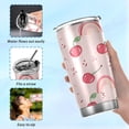 thumbnail image 6 of SKYSONIC Doodle Cherry and Rainbow 20 oz Stainless Steel Insulated Mug, Double Vacuum Insulated Travel Mug with Lid and Straw, 6 of 7
