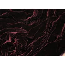 DECORATIVE SILK INC. Polyester Stretch Velvet Fabric 60" inches Wide By the Yard( DARK BURGUNDY )
