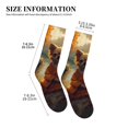 thumbnail image 2 of Crew Socks for Women Men, Maple Leaf Meditating Chihuahua  Moisture Running Athletic Football Striped Socks Cushion Tube Socks, 2 of 7