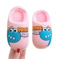thumbnail image 3 of LIIPEE Girls Boys Slippers Fashion Comfort Cotton Cartoon Dinosaur Non- Plush Warm Shoes Child Casual Work Slippers,Pink,8-9 Years, 3 of 7