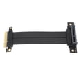 thumbnail image 1 of PCIe 4.0 Extension Cable, 16Gbps 180 Degree Male to 90 Degree Female 64 Pin Copper Conductor for PCIe Card, M.2 PCIe Card, Firewire Card, USB PCIe Card, 1 of 7