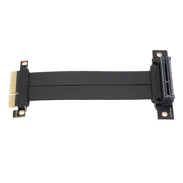PCIe 4.0 Extension Cable, 16Gbps 180 Degree Male to 90 Degree Female 64 Pin Copper Conductor for PCIe Card, M.2 PCIe Card, Firewire Card, USB PCIe Card