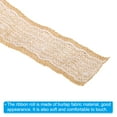 thumbnail image 4 of Unique Bargains 2.4' Wide 2.2 Yards Burlap Ribbon Lace Roll Wrapping Fabric Crafts Roll White 2 Pack, 4 of 6