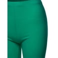 thumbnail image 4 of A2Y Women's Basic Solid Premium Cotton Mid Thigh High Rise Biker Bermuda Shorts Kelly Green M, 4 of 5