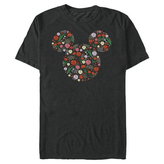 Disney Mickey Mouse January Birth Month Birthstone & Flowers - Short Sleeve Blended T-Shirt for Adults - Customized-Dark Heather