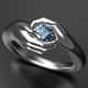 thumbnail image 4 of Manos Abrazando Anillos De Piedras Preciosas Azules Amor Creativo Para Siempre Anillo De Mano Para Mujeres Y Hombres Inevent AP006632-02, 4 of 6