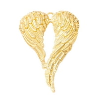 Noothes Christmas Memorial Decoration - Angel Wing Pendant, Pair of 2 Delicate Metal Ornaments, 4.6x6.8cm 16g, Heartfelt Keepsake for Remembrance, Christmas Tree/Window/Door Decor