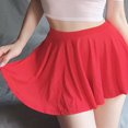 thumbnail image 1 of ALSLIAO - Minifalda plisada para mujer, lencería sexy de corte A, transparente, color rojo, talla 2XL, 1 of 8