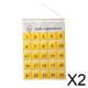 thumbnail image 1 of Gráfico de bolsillo para el aula,Organizador numerado Soporte para calculadoras de teléfonos,Gráfico de bolsillo para el aula Lienzo para montaje en puerta de pared,Organizador para colgar, 1 of 8