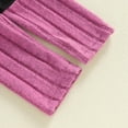 thumbnail image 5 of Xyant Toddler Baby Girl Clothes Long Sleeve Ruffle Shirt Sweatshirt Leggings 2 Piece Color Bolck Infant Baby Girl Fall Winter Spring Outfit (Red,2-3 Years), 5 of 7