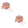thumbnail image 4 of Toystoory Caja de condimentos 4 Rejillas Tarro de plástico con cucharas Pimienta Especias Olla Organizador de almacenamiento Contenedor Cocina Rosa 2piezas, 4 of 6