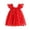 Red, variant on Toddler Princess Lace Applique Tulle Gown Embroidery Flutter Sleeve Party Dress 1 6Y