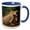 Blue/White, variant on 3drose, Caribbean, Costa Rica. Profile of Green Iguana., 11oz Two-tone Green Mug