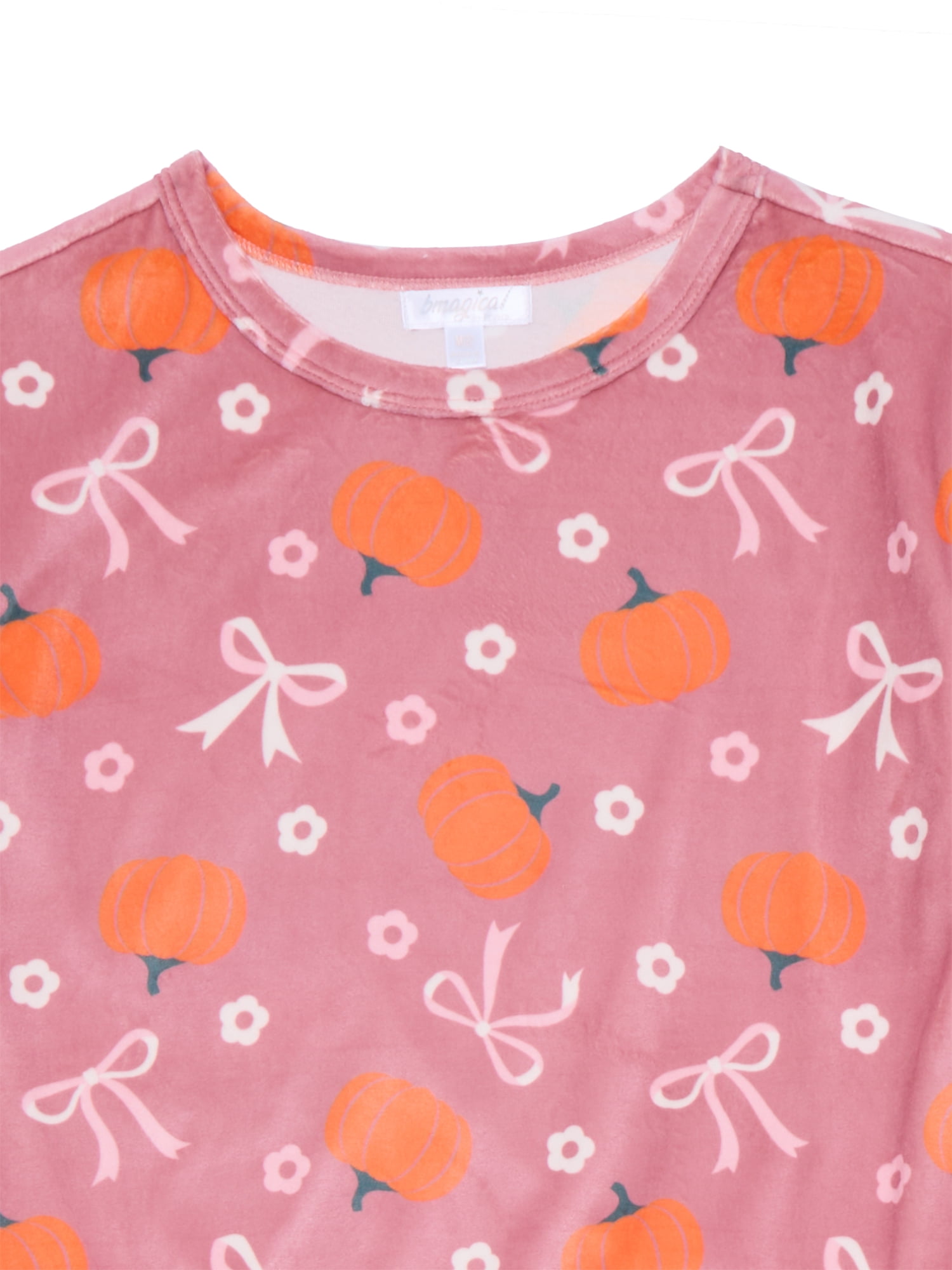 Bmagical Girls Velour Long Sleeve Top and Joggers Sleep Set, 2-Piece, Sizes 4-16