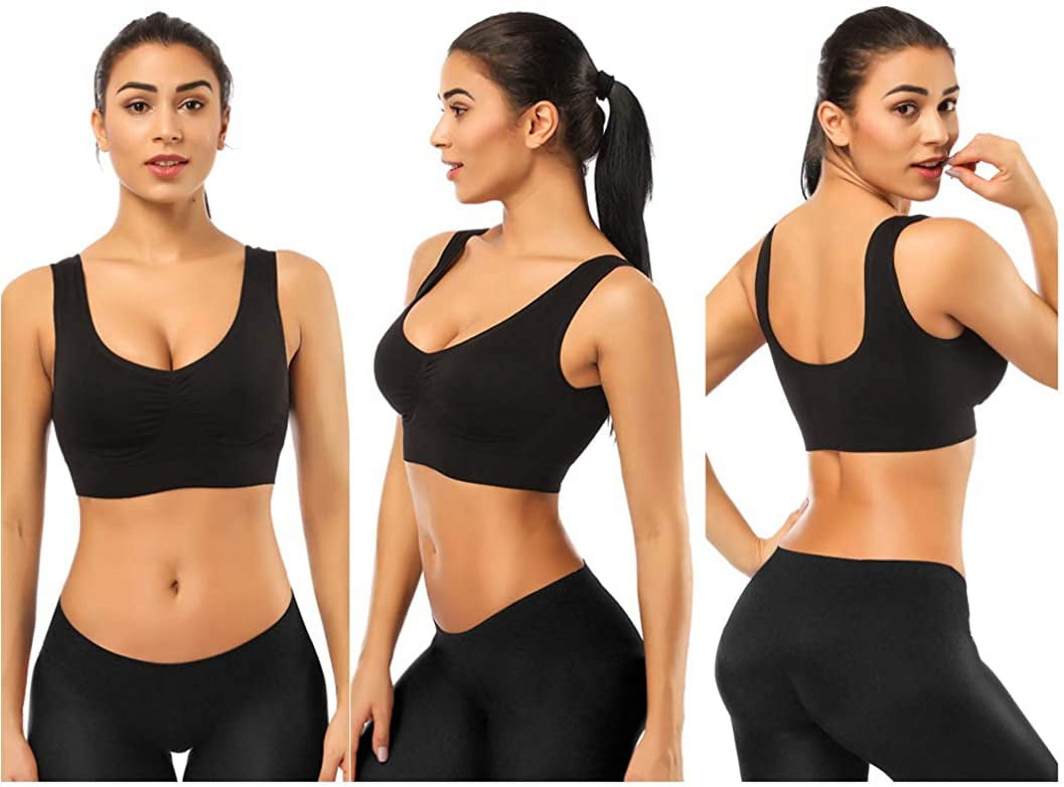 POMPEA Damen-BH Ohne Bügel (3er Pack) – Comfort Size, Breite Träger, Weiches Material, Für Täglichen Tragekomfort