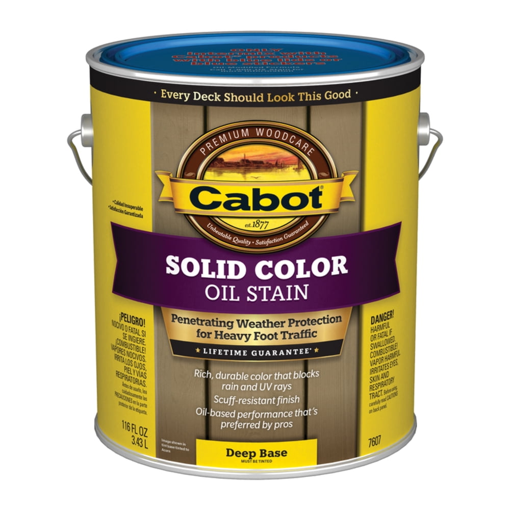 Cabot Solid Tintable 7607 Deep Base Oil-Based Deck Stain 1 gal. - Total