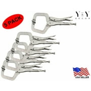 Y&Y Decor 11" Locking C Clamps With Swivel Pads - Pack of 5